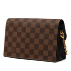 Louis Vuitton Damier Portefeuille Vavin Crossbody Chain Shoulder Bag Brown — view 2