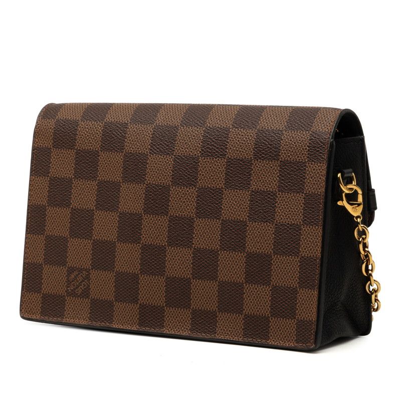 Louis Vuitton Damier Portefeuille Vavin Crossbody Chain Shoulder Bag Brown — view 2