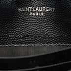 Saint Laurent Cassandra Crossbody Chain Shoulder Bag Wallet Black Leather — view 6