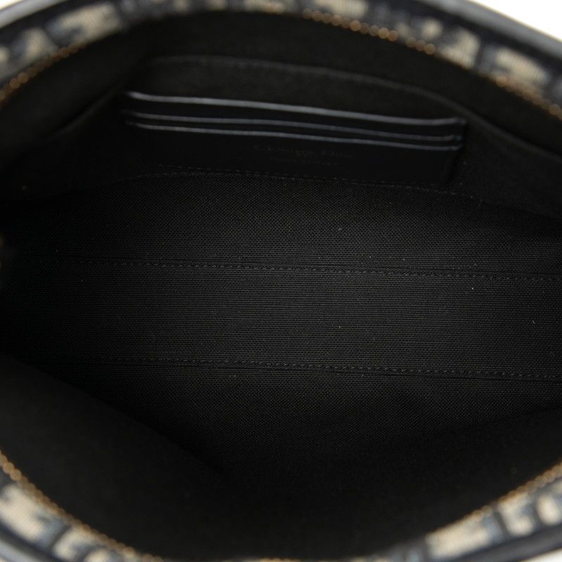 Dior Oblique Trotter 30 Montaigne Clutch Jacquard Navy Canvas Leather — view 4