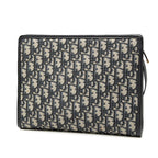 Dior Oblique Trotter 30 Montaigne Clutch Jacquard Navy Canvas Leather — view 2