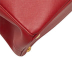 Prada 2-Way Shoulder Bag Red Gold Saffiano Leather — view 5