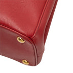 Prada 2-Way Shoulder Bag Red Gold Saffiano Leather — view 4