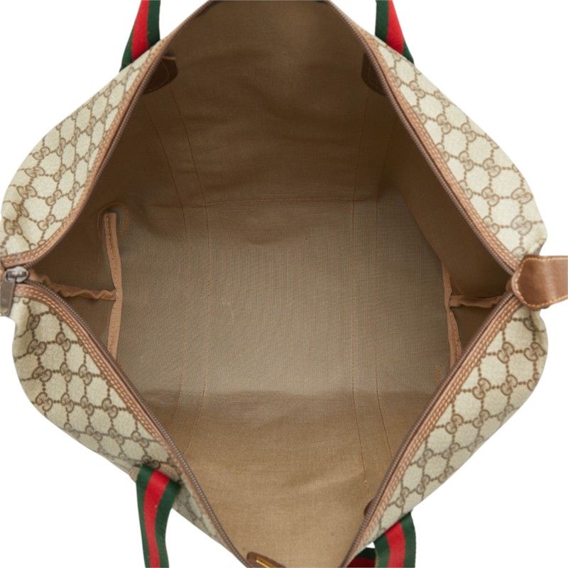 Gucci GG Supreme Sherry Line Boston Bag 012 39 Beige Leather — view 8