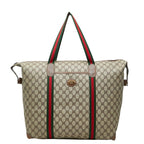 Gucci GG Supreme Sherry Line Boston Bag 012 39 Beige Leather