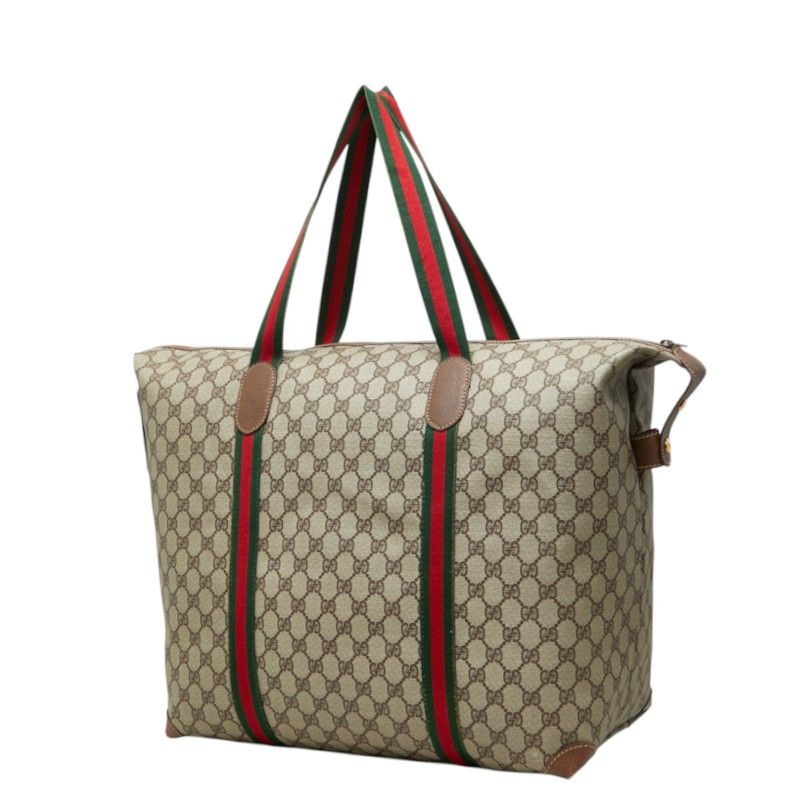 Gucci GG Supreme Sherry Line Boston Bag 012 39 Beige Leather — view 2