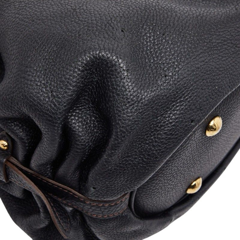 Louis Vuitton Monogram Mahina XS Shoulder Bag Noir Black Leather — view 5