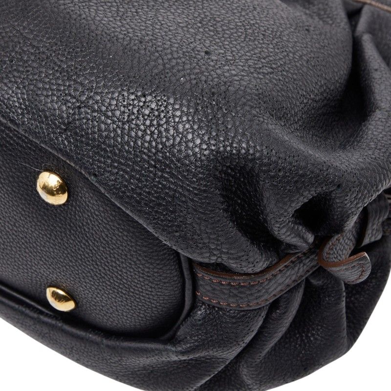 Louis Vuitton Monogram Mahina XS Shoulder Bag Noir Black Leather — view 4