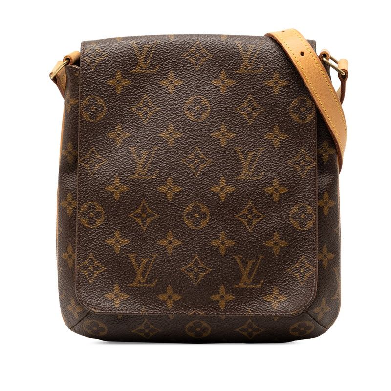 Louis Vuitton Monogram Musette Salsa Short Shoulder Bag Brown Leather