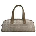 Chanel Handbag New Travel Line Beige White Leather