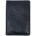 Louis Vuitton Pocket Organizer Card Case Business Fixed Era Damier Infini Onyx
