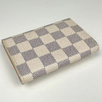 Louis Vuitton Porte Monnaie Rosalie Coin Purse Bifold Damier Azur White Rose — view 2