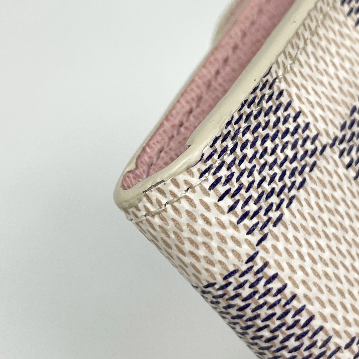 Louis Vuitton Porte Monnaie Rosalie Coin Purse Bifold Damier Azur White Rose — view 3