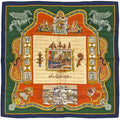 Hermes Carre 90 in Salzburg Scarf Silk Navy Green Multicolor