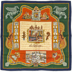 Hermes Carre 90 in Salzburg Scarf Silk Navy Green Multicolor