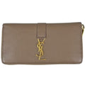 Saint Laurent Wallet Cassandra Leather Brown