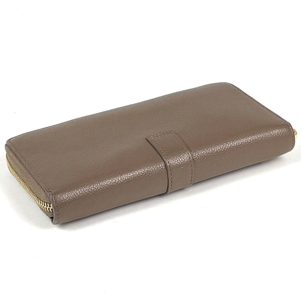 Saint Laurent Wallet Cassandra Leather Brown — view 2