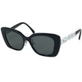 Chanel Sunglasses CC Logo Acetate Rhinestone Black White Eyewear
