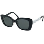 Chanel Sunglasses CC Logo Acetate Rhinestone Black White Eyewear