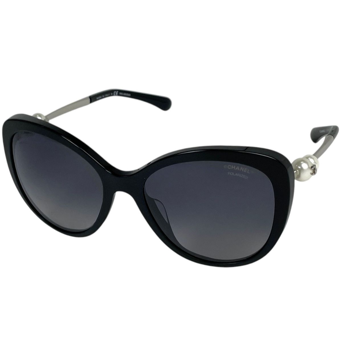Chanel Sunglasses CC Logo Eyewear Gradient Acetate Faux Pearl Black