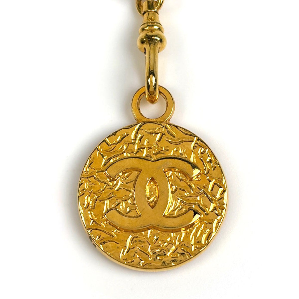 Chanel Belt CC Logo Leather Gold Black — view 3