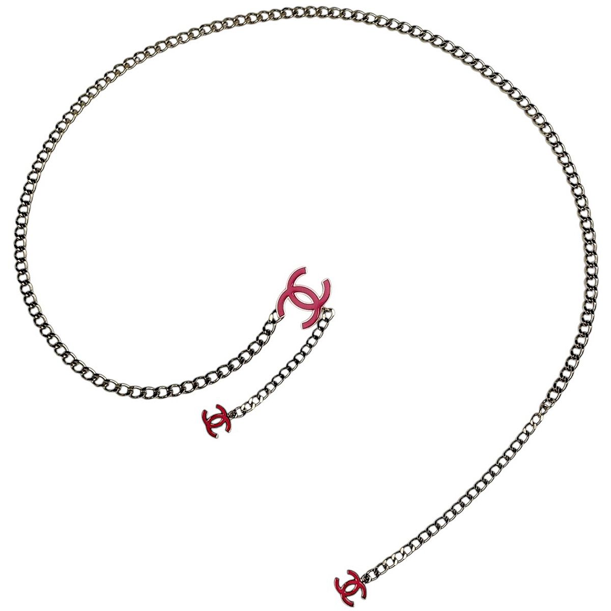 Chanel Belt CC Logo 04A Stamp Gold Plated Pink
