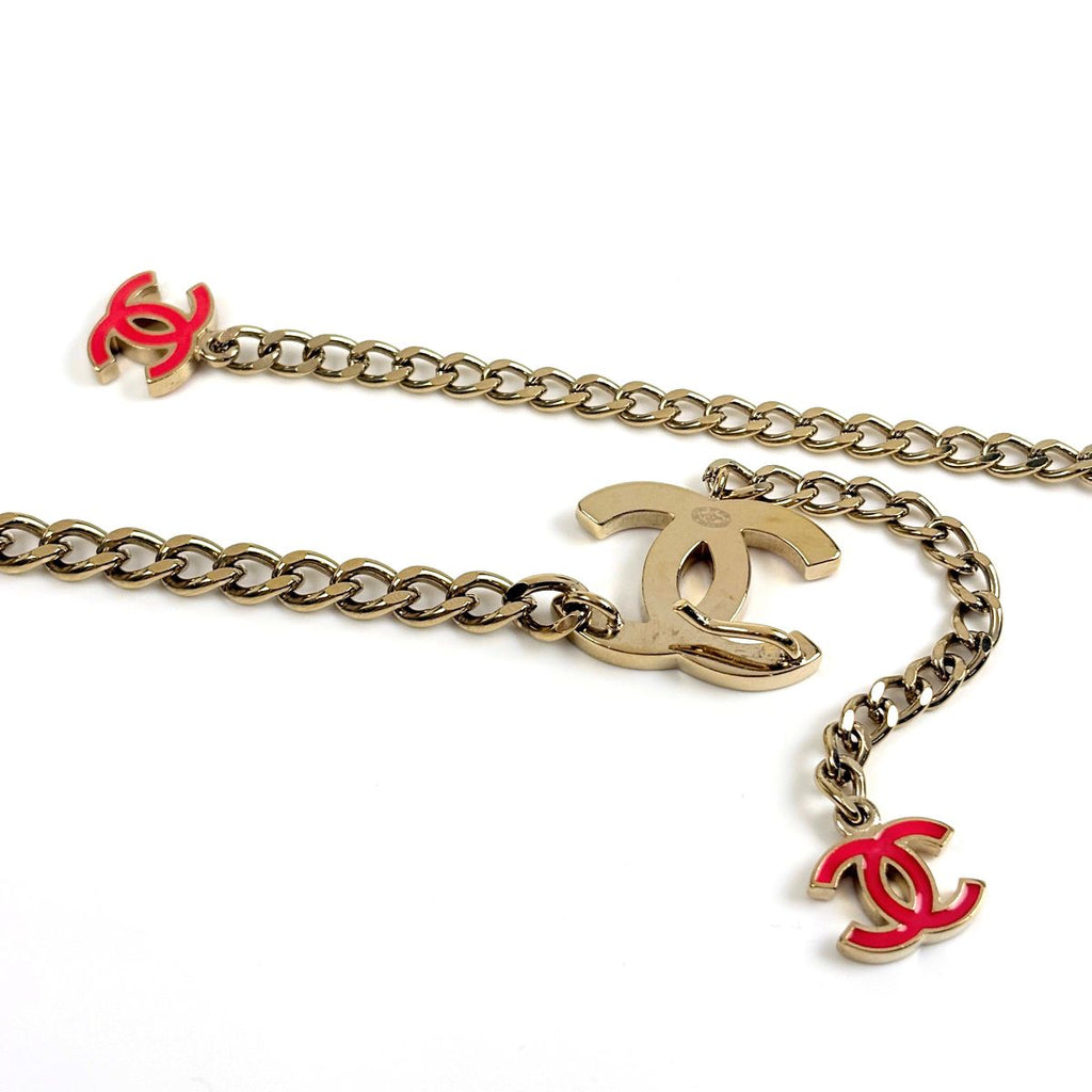 Chanel Belt CC Logo 04A Stamp Gold Plated Pink — view 2