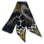 Hermes Scarf Twilly Black Yellow Brown the Three Graces Giraffe