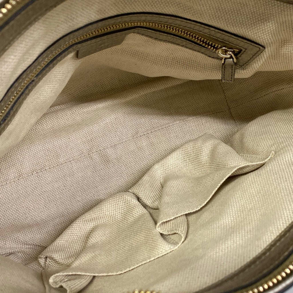 Gucci Handbag Soho Champagne Gold Tassel Fringe Leather — view 7