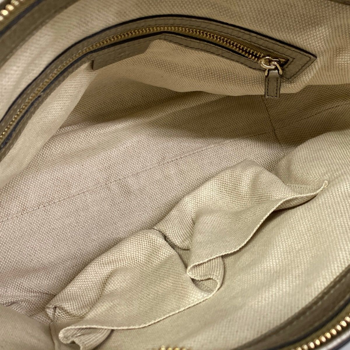 Gucci Handbag Soho Champagne Gold Tassel Fringe Leather — view 7