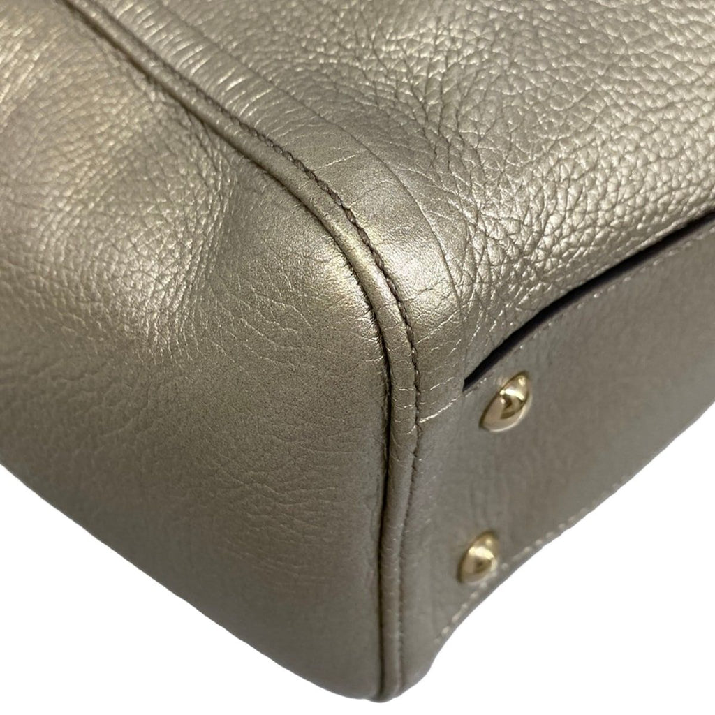 Gucci Handbag Soho Champagne Gold Tassel Fringe Leather — view 6