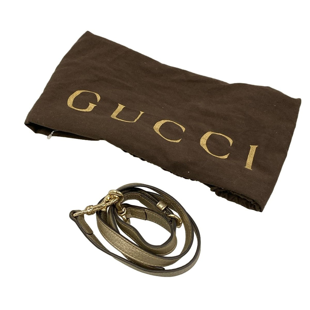 Gucci Handbag Soho Champagne Gold Tassel Fringe Leather — view 8