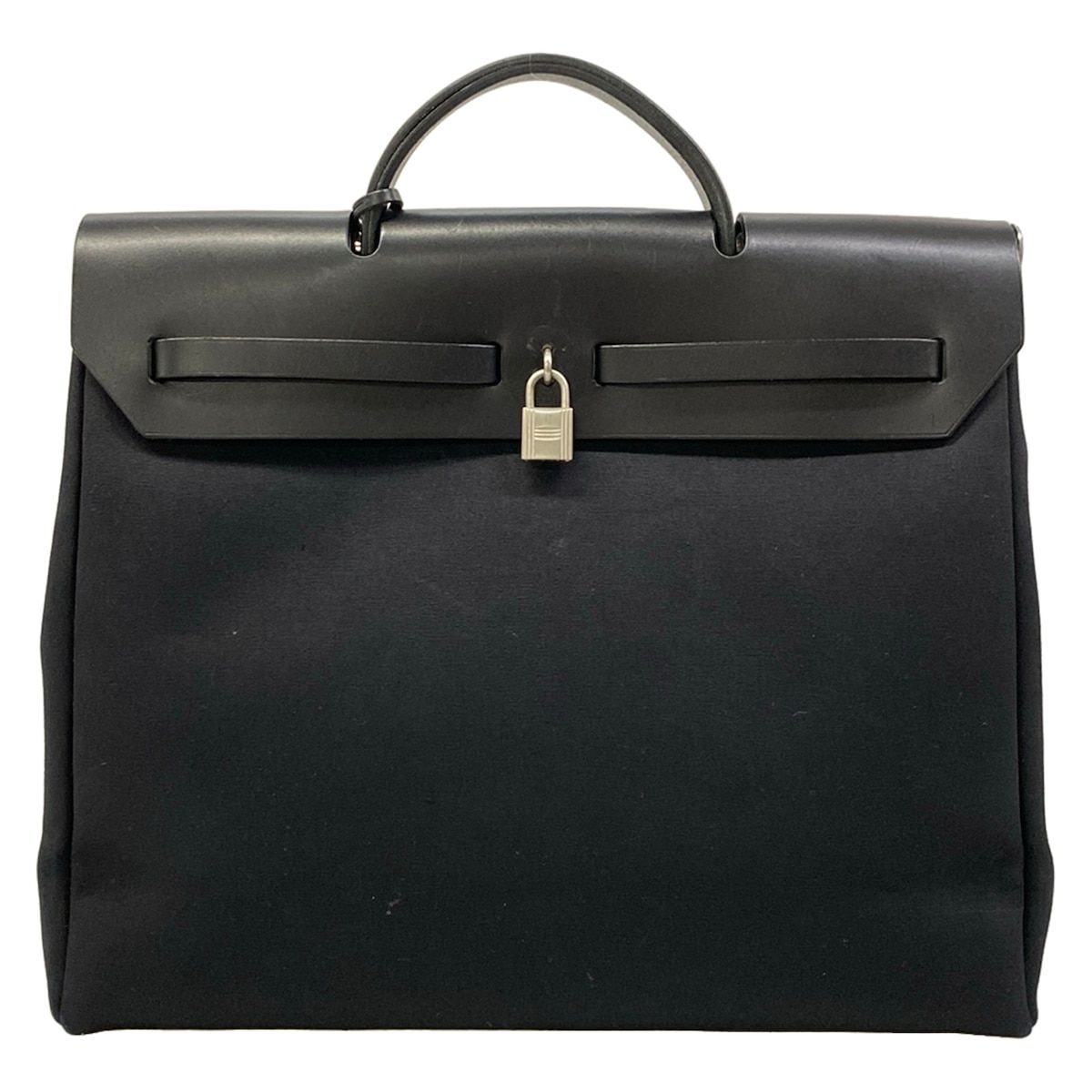 Hermes Handbag Herbag MM Black Leather — view 3