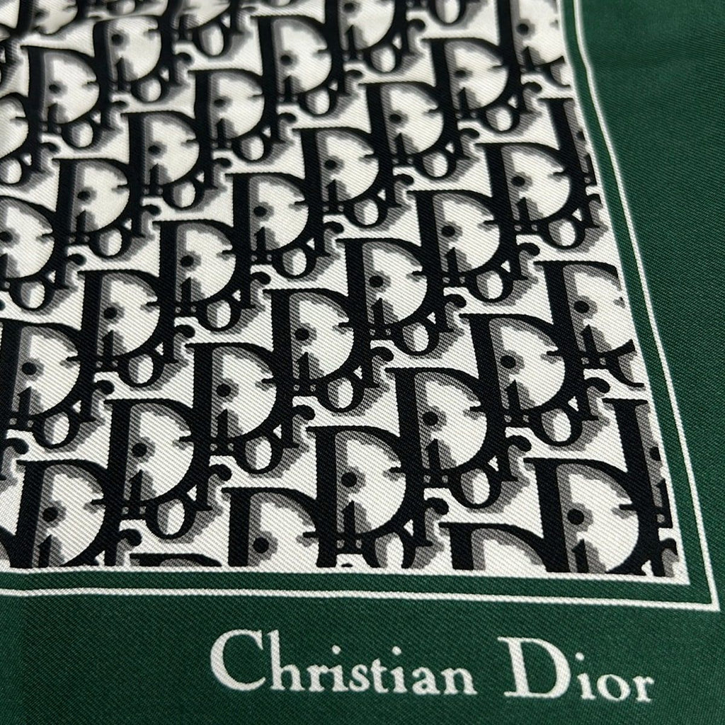 Dior Scarf Green Black Multi Trotter — view 4