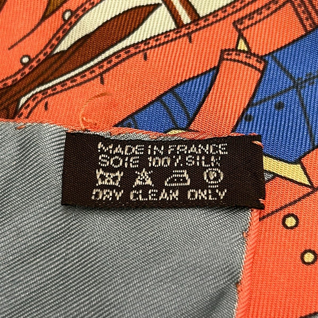 Hermes Scarf Petit Carre Light Blue Pink Multi les Sportives — view 3