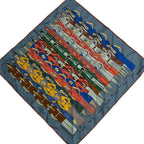 Hermes Scarf Petit Carre Light Blue Pink Multi les Sportives
