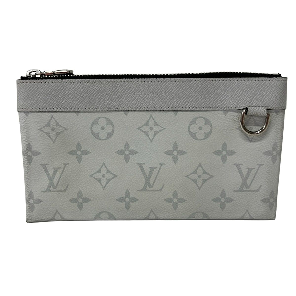 Louis Vuitton Pouch Taigarama Pochette Discovery PM Antarctica Leather Cowhide