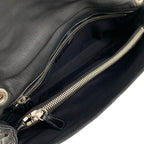 Dior Shoulder Bag Cannage Stitch Black Chain Silver Leather — view 7