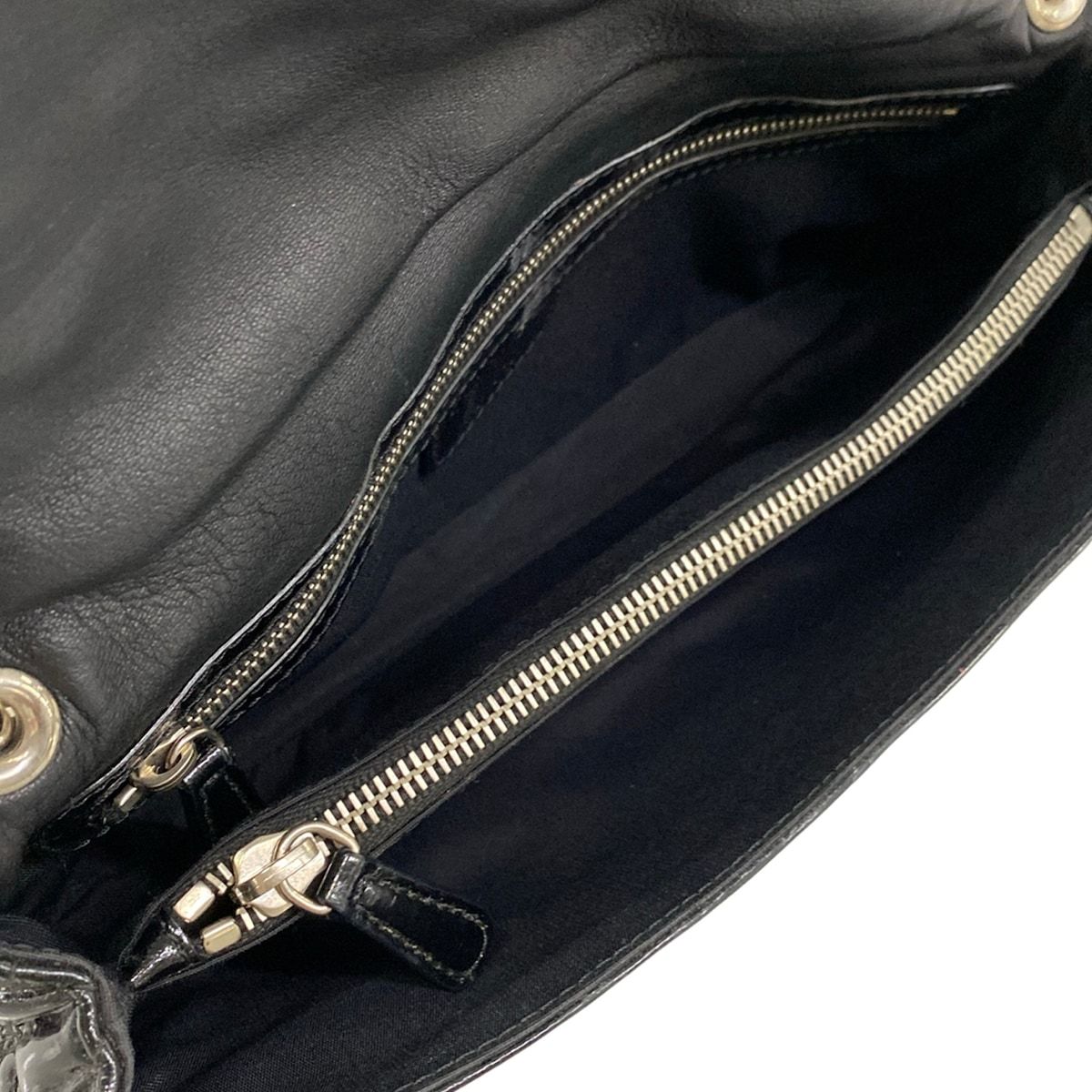 Dior Shoulder Bag Cannage Stitch Black Chain Silver Leather — view 7