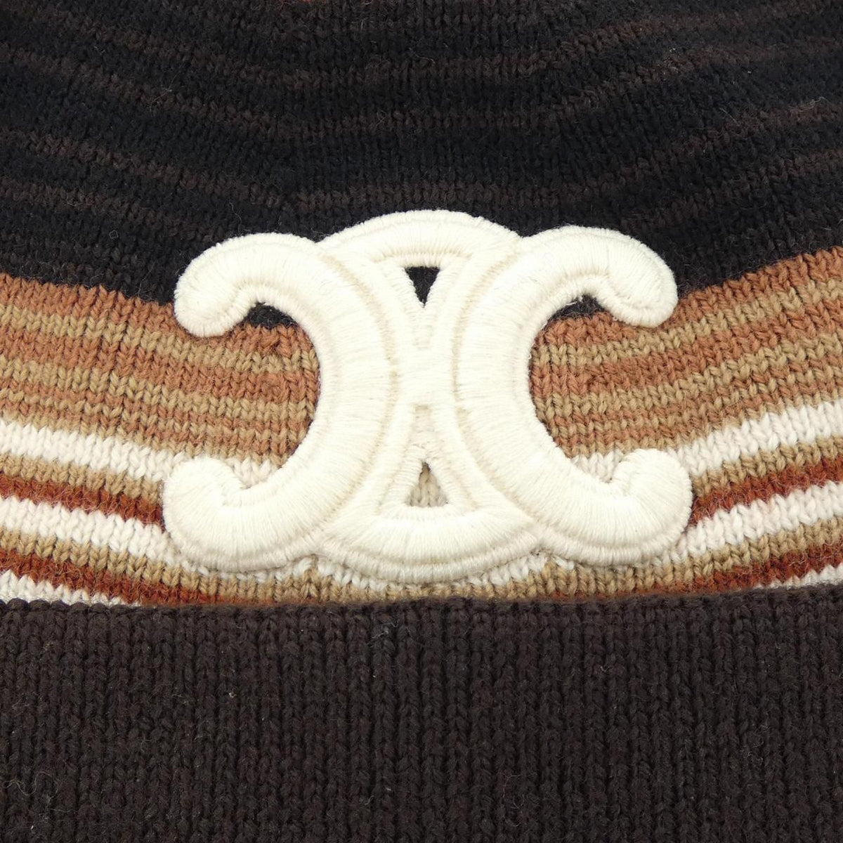Celine Triomphe Knit Cap Hat — view 4