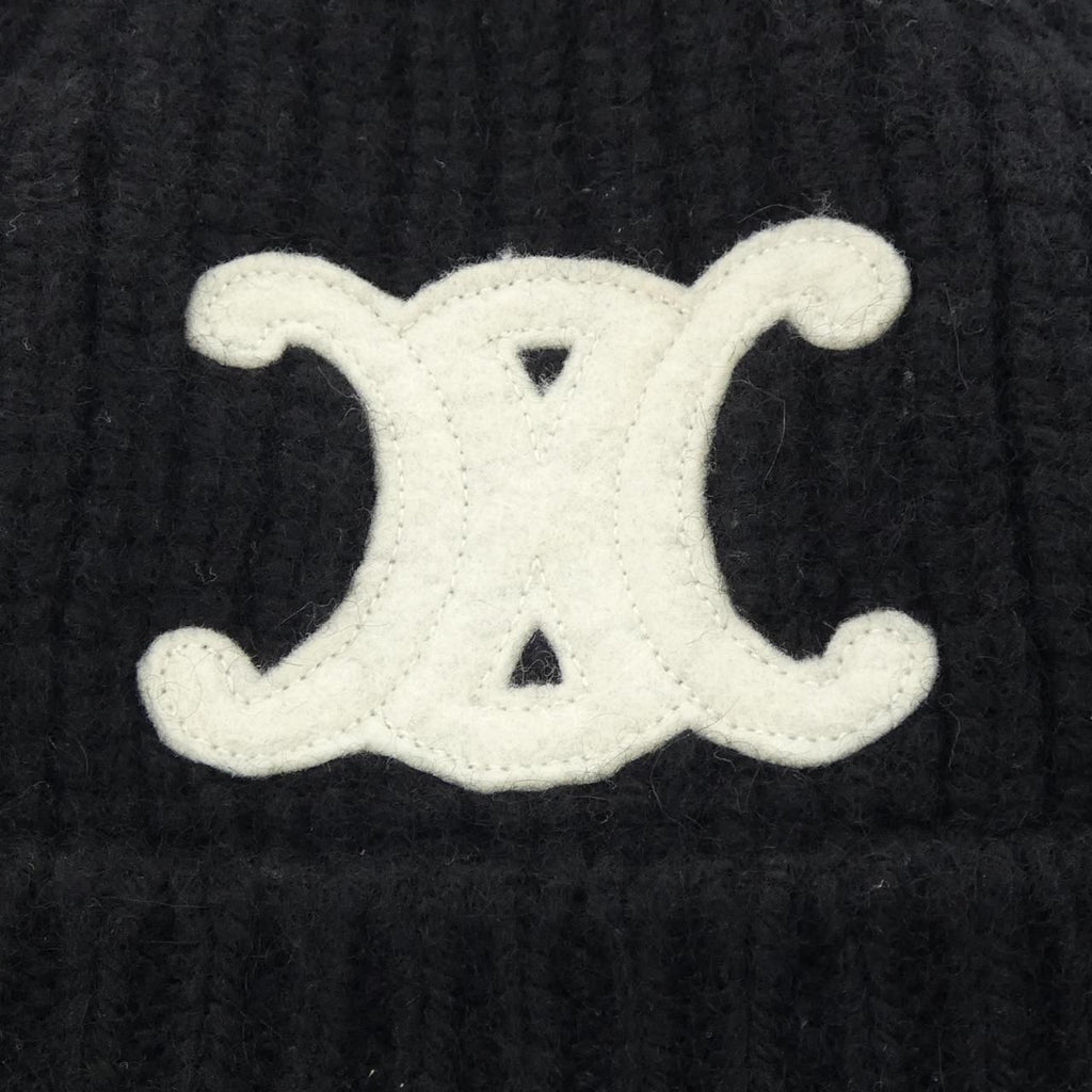 Celine Triomphe Knit Cap Hat — view 4