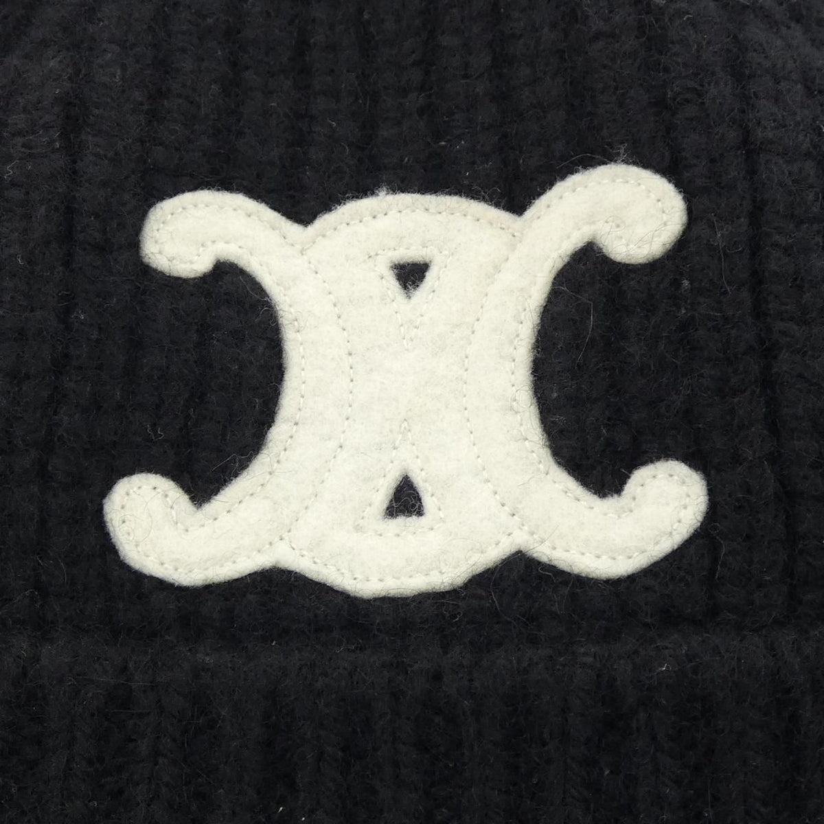 Celine Triomphe Knit Cap Hat — view 4