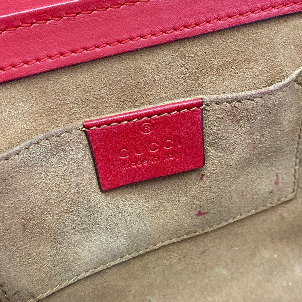 Gucci Shoulder Bag GG Supreme Box Beige Red Leather — view 7