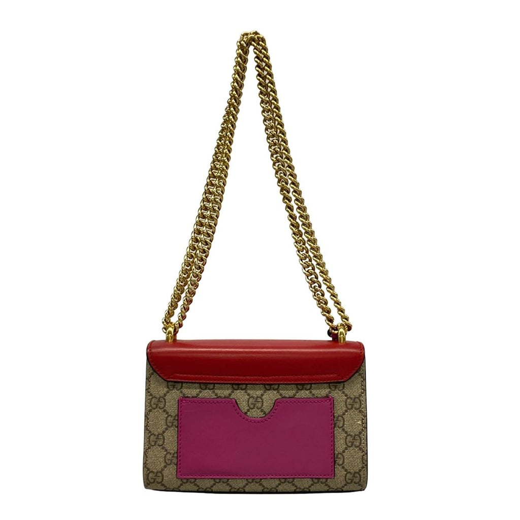 Gucci Shoulder Bag GG Supreme Box Beige Red Leather — view 3