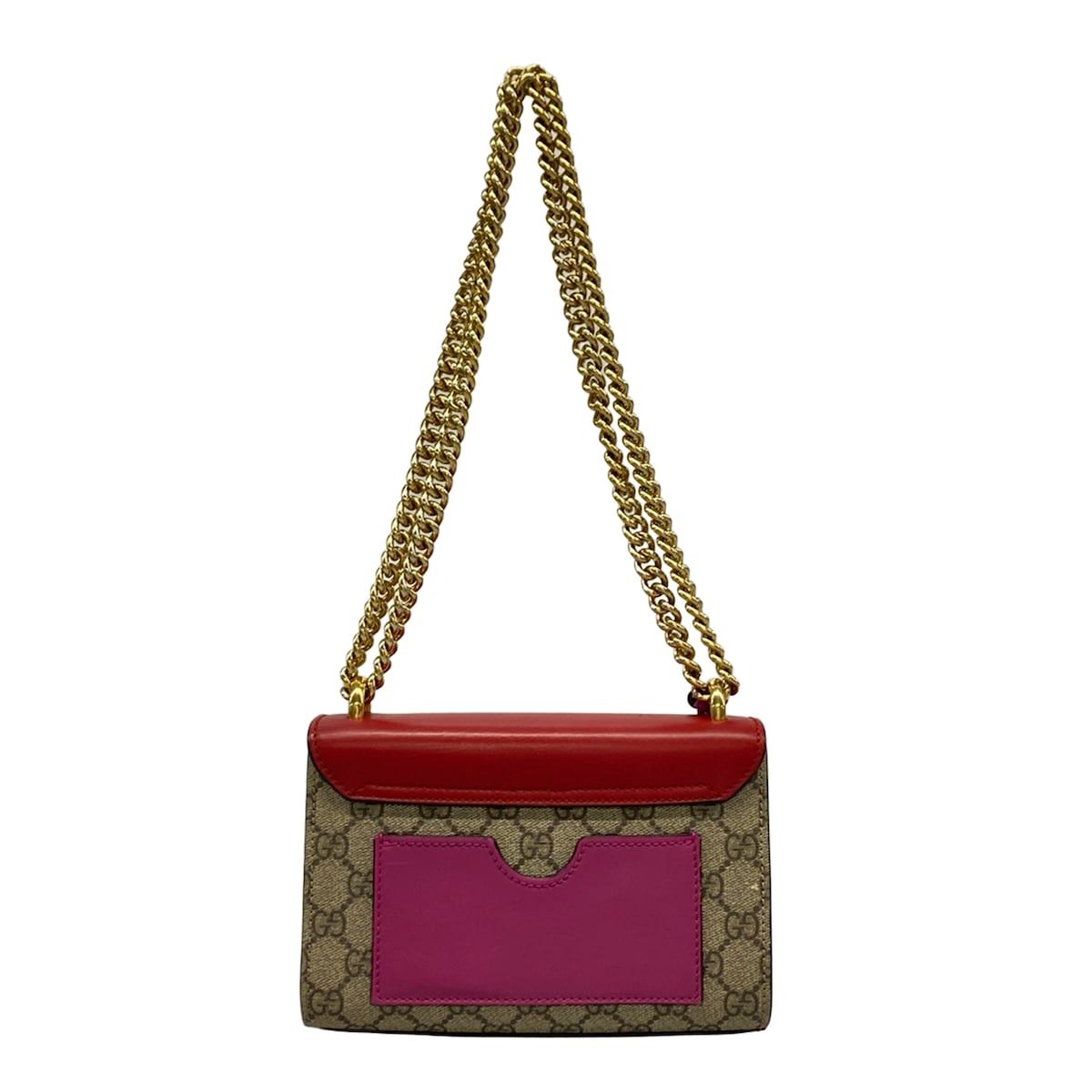Gucci Shoulder Bag GG Supreme Box Beige Red Leather — view 3