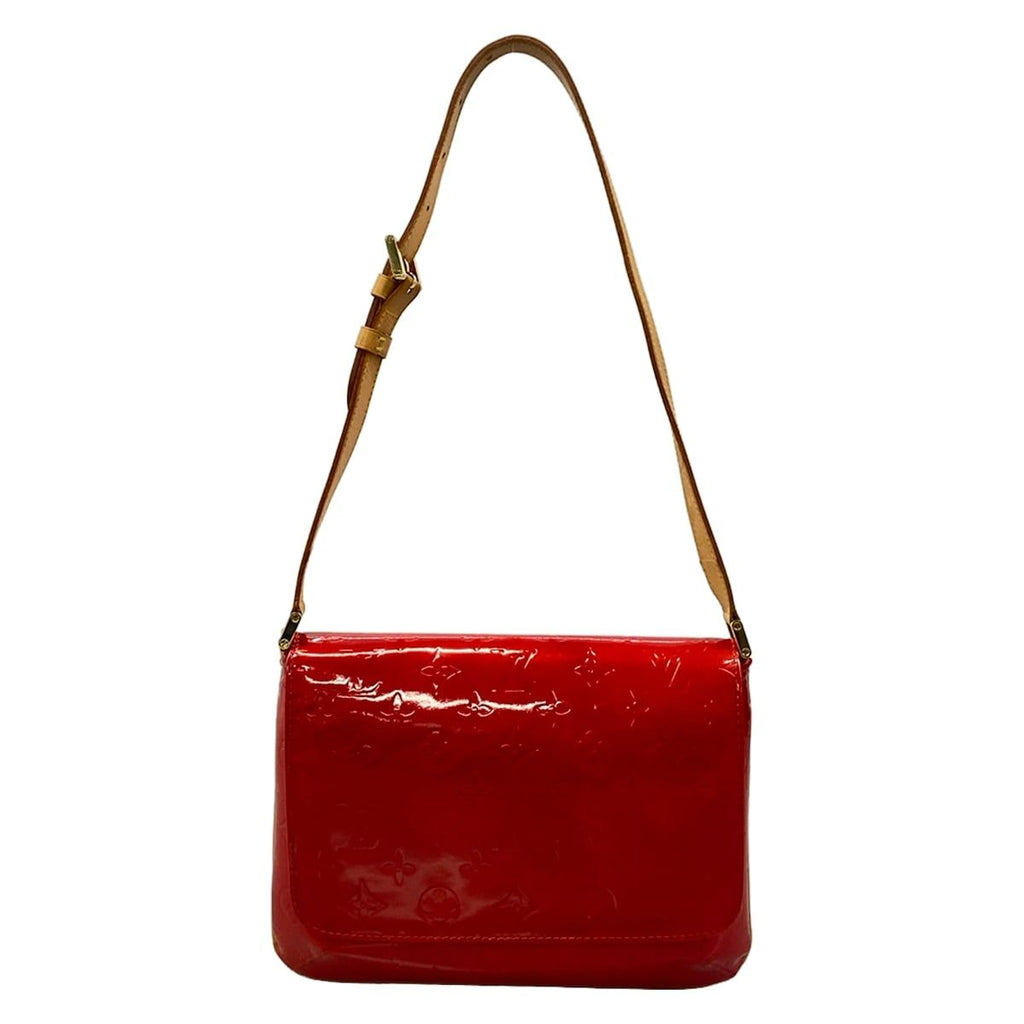 Louis Vuitton Shoulder Bag Monogram Vernis Thompson Street Rouge Leather