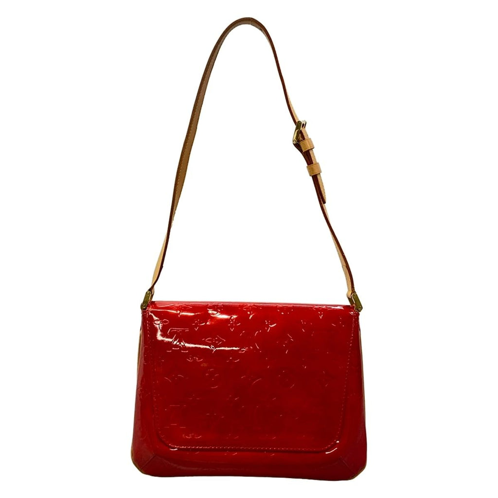 Louis Vuitton Shoulder Bag Monogram Vernis Thompson Street Rouge Leather — view 3