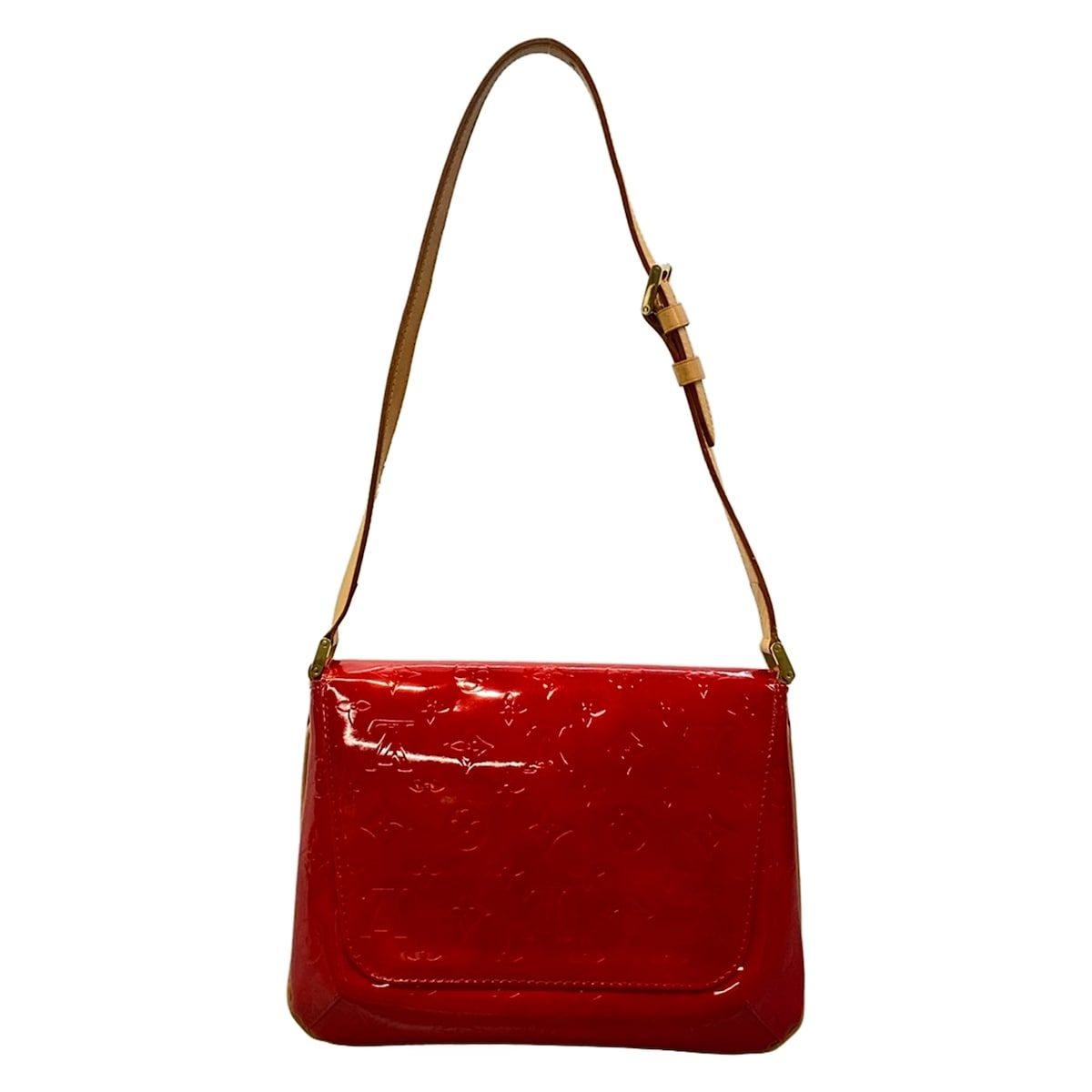 Louis Vuitton Shoulder Bag Monogram Vernis Thompson Street Rouge Leather — view 3