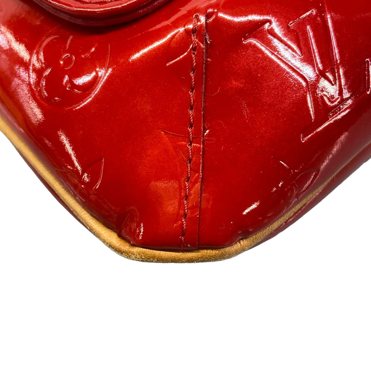 Louis Vuitton Shoulder Bag Monogram Vernis Thompson Street Rouge Leather — view 7