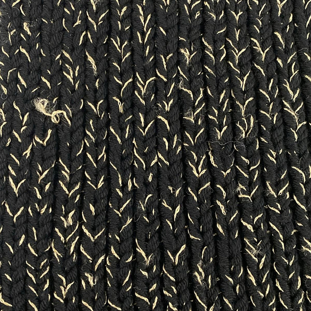 Saint Laurent Paris Shawl Black Gold Wool Scarf — view 4